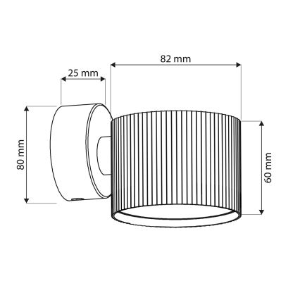 Brilagi - LED Aplique de parede orientável STRIPY 1xGX53/15W/230V preto