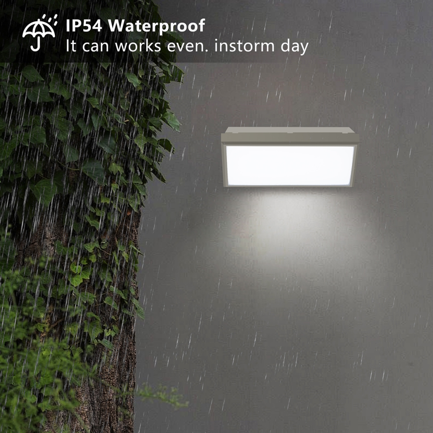 Brilagi - Arandela LED para exterior com sensor TRIANGLE LED/20W/230V cinzento IP65
