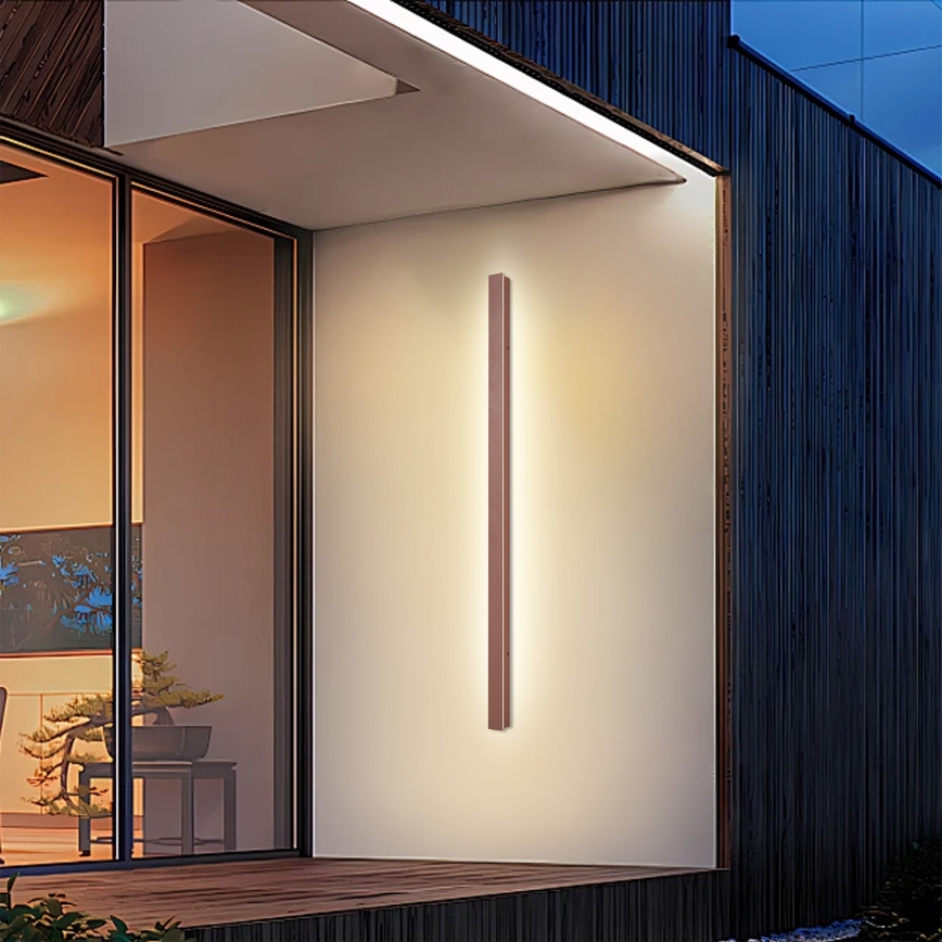 Brilagi - Aplique de parede exterior LED LINEAR LED/32W/230V 3000K IP65 140 cm castanho IRC 90