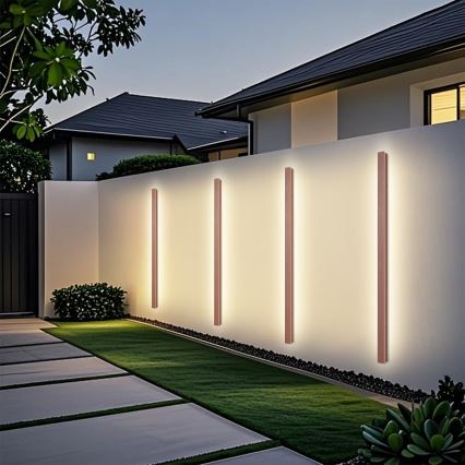 Brilagi - Aplique de parede exterior LED LINEAR LED/32W/230V 3000K IP65 140 cm castanho IRC 90