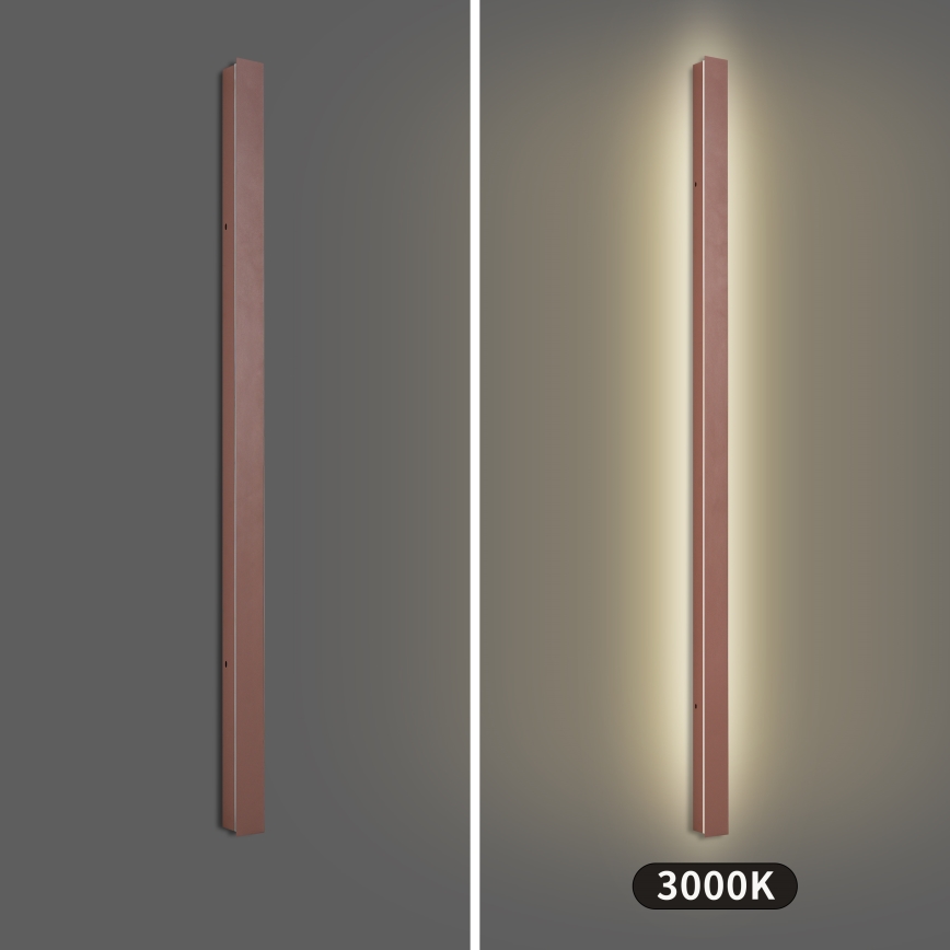 Brilagi - Aplique de parede exterior LED LINEAR LED/32W/230V 3000K IP65 140 cm castanho IRC 90