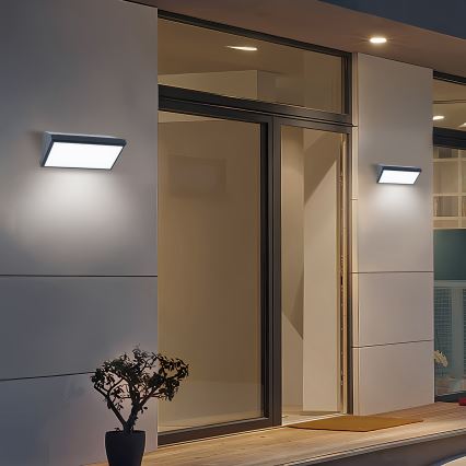 Brilagi - Aplique de parede LED dimerizável para exterior TRIANGLE 1xE27/6W/230V 2700-6500K IP65 antracite