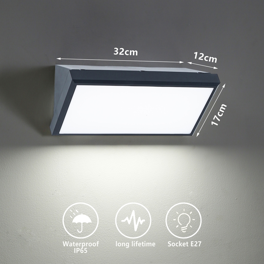 Brilagi - Aplique de parede LED dimerizável para exterior TRIANGLE 1xE27/6W/230V 2700-6500K IP65 antracite