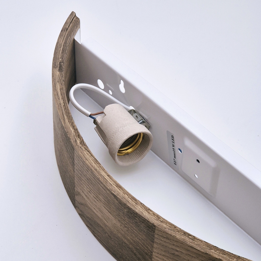 Brilagi - Luminária de parede LED CARVALHO 1xE27/60W/230V carvalho nogueira