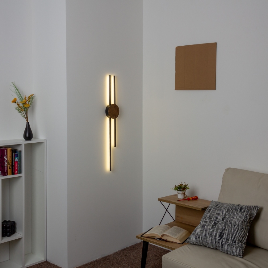 Brilagi - Luminária de Parede LED WOODY COLLINE LED/15W/230V 80 cm carvalho nogueira