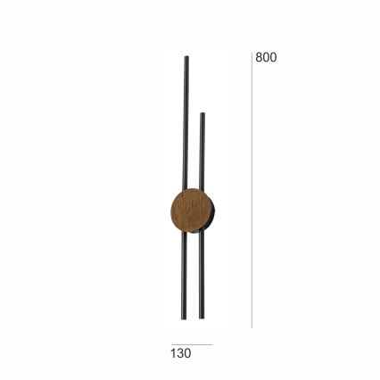 Brilagi - Luminária de Parede LED WOODY COLLINE LED/15W/230V 80 cm carvalho nogueira