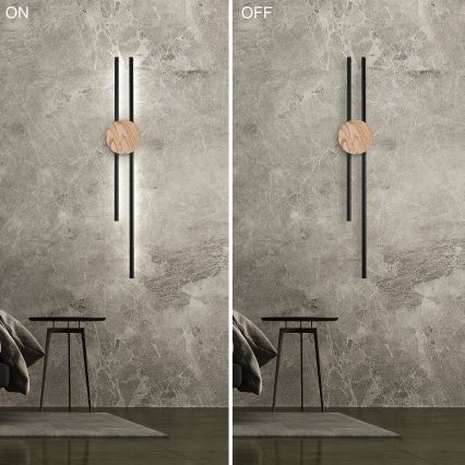 Brilagi - Luminária de Parede LED WOODY LINE LED/12W/230V 120 cm carvalho nogueira