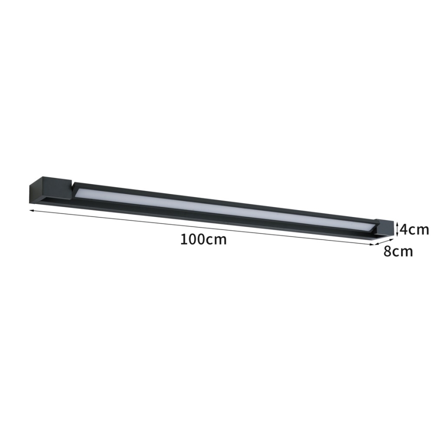 BRILAGI - LED aplique de parede exterior AQUA LINE LED/28W/230V 100 cm IP44 preto CRI 90