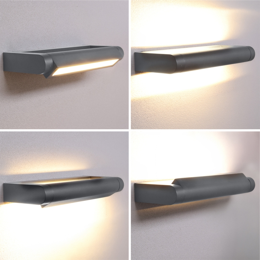 Brilagi - Arandela LED para exterior SALERNO LED/12W/230V 35,5 cm antracite IP65