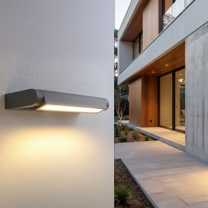 Brilagi - Arandela LED para exterior SALERNO LED/12W/230V 35,5 cm antracite IP65