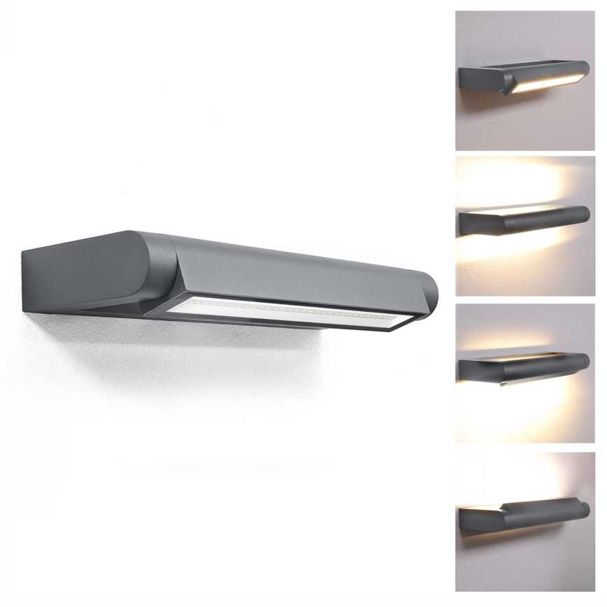 Brilagi - Arandela LED para exterior SALERNO LED/12W/230V 35,5 cm antracite IP65