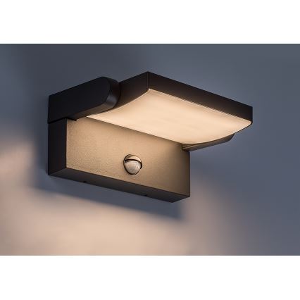 Brilagi - Luminária de parede LED exterior com sensor ANKLE LED/18W/230V 3000K IP65 antracite