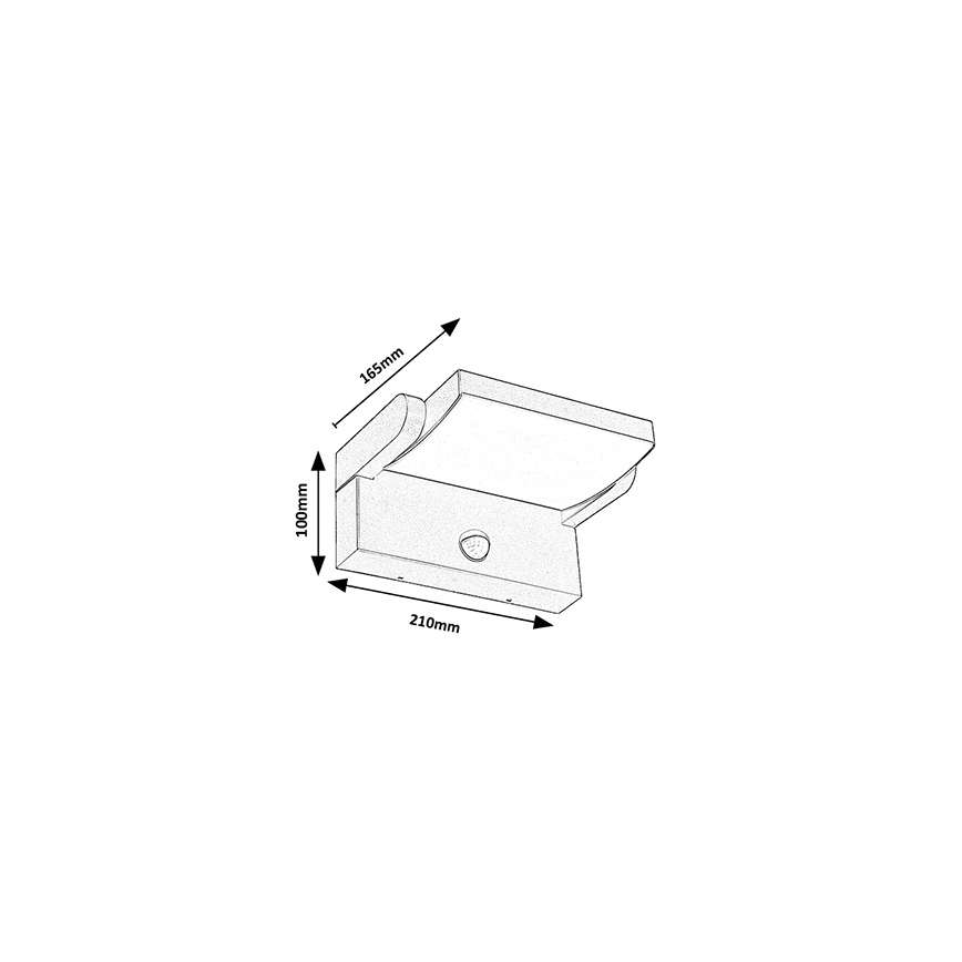 Brilagi - Luminária de parede LED exterior com sensor ANKLE LED/18W/230V 3000K IP65 antracite