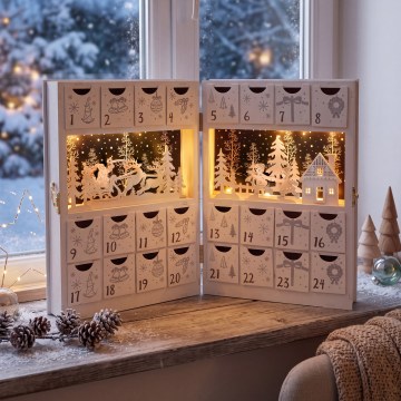 BRILAGI - LED Calendário do Advento LED/2xAA