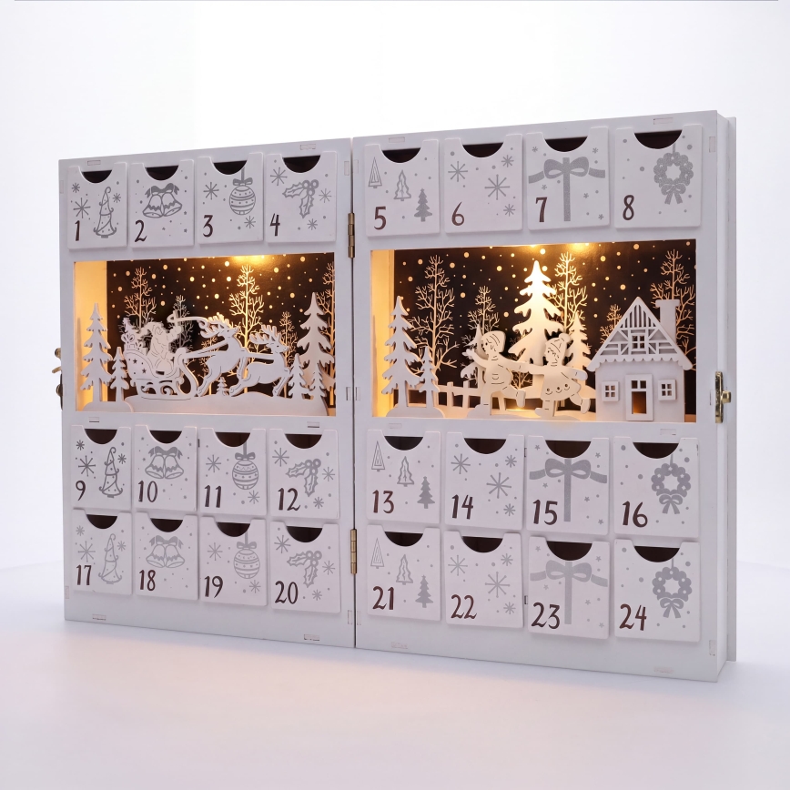 BRILAGI - LED Calendário do Advento LED/2xAA