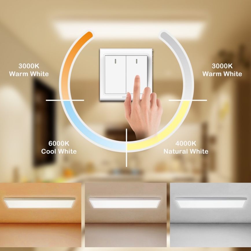 Brilagi - Candeeiro de teto LED para casa de banho FRAME LED/50W/230V 120x30 cm 3000/4000/6000K IP44 branco