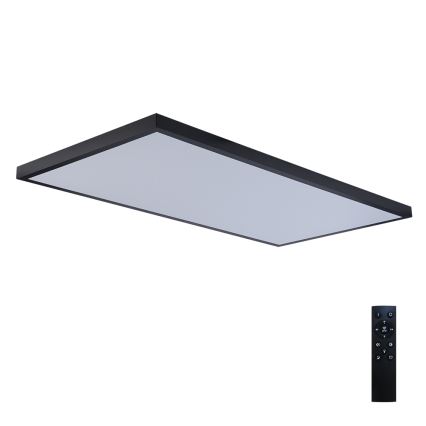 Brilagi - Candeeiro de tecto LED regulável para casa de banho FRAME SMART LED/96W/230V 120x60 cm 3000-6000K IP44 preto + controlo remoto