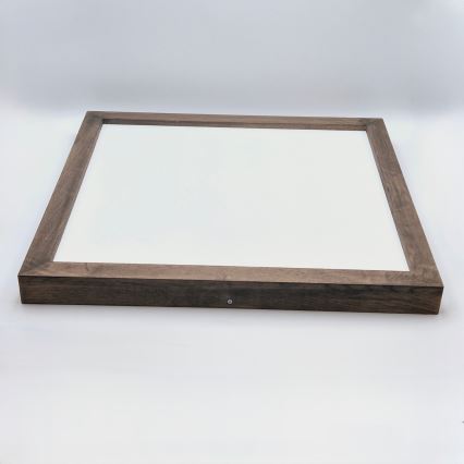 Brilagi - Candeeiro de tecto LED para casa de banho WOODY FRAME LED/40W/230V 60x60 cm IP44, acabamento carvalho/ nogueira