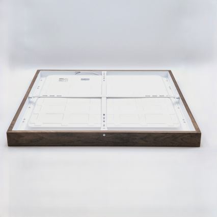 Brilagi - Candeeiro de tecto LED para casa de banho WOODY FRAME LED/40W/230V 60x60 cm IP44, acabamento carvalho/ nogueira