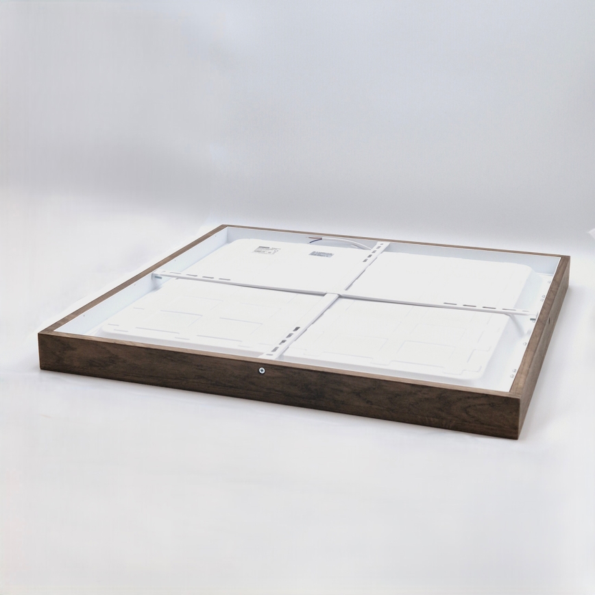 Brilagi - Candeeiro de tecto LED para casa de banho WOODY FRAME LED/50W/230V 60x60 cm IP44 carvalho nogueira