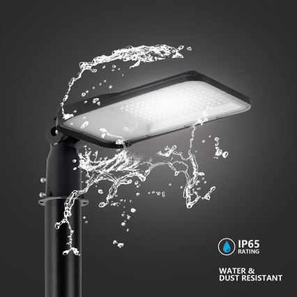 Brilagi - Luminária de rua LED para exterior com poste e braço articulado de 4 m URBANLIGHT LED/100W/230V preta IP65