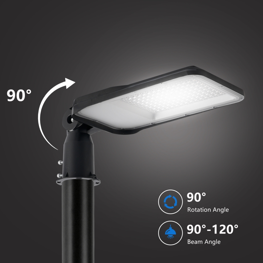 Brilagi - Luminária de rua LED para exterior com poste e braço articulado de 4 m URBANLIGHT LED/100W/230V preta IP65