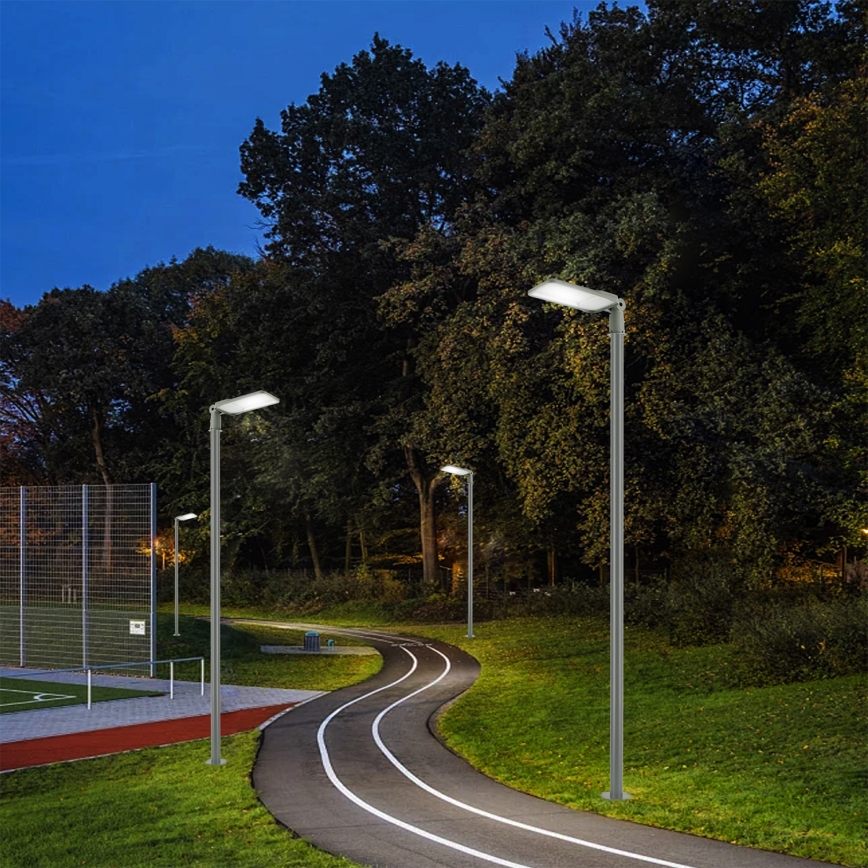 Brilagi - Luminária LED de rua para exterior com poste articulado de 3 m URBANLIGHT LED/200W/230V cinzenta IP65