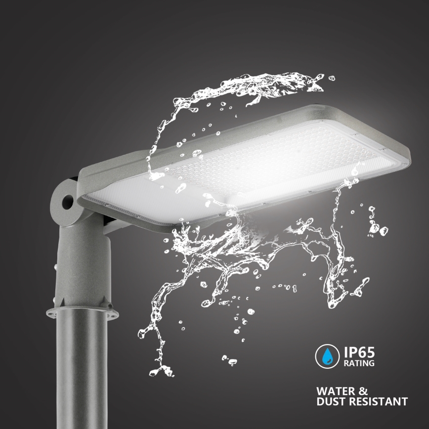 Brilagi - Luminária LED de rua para exterior com poste articulado de 3 m URBANLIGHT LED/200W/230V cinzenta IP65
