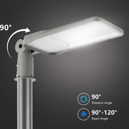 Brilagi - Luminária LED de rua para exterior com poste articulado de 3 m URBANLIGHT LED/200W/230V cinzenta IP65