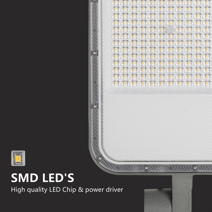 Brilagi - Luminária LED de rua para exterior com poste articulado de 3 m URBANLIGHT LED/200W/230V cinzenta IP65