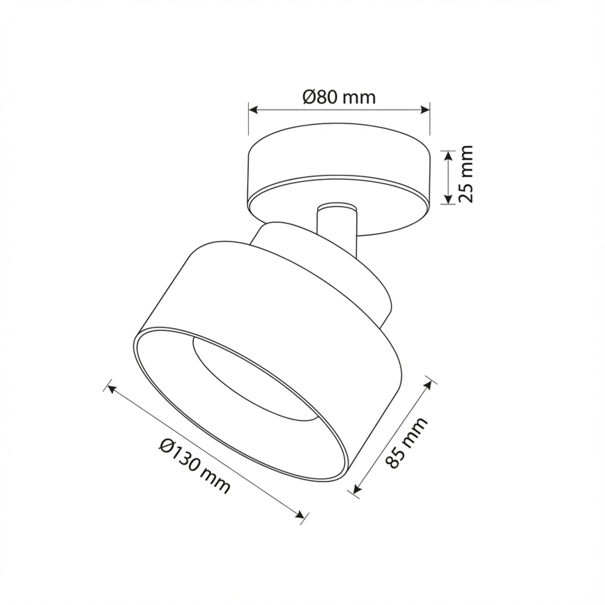 Brilagi - LED Candeeiro de focos AURA LUX 1xGX53/30W/230V Ø 13 cm preto/fumado
