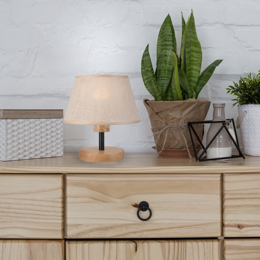 Brilagi - LED Candeeiro de mesa ANTHONY 1xE14/40W/230V carvalho/bege