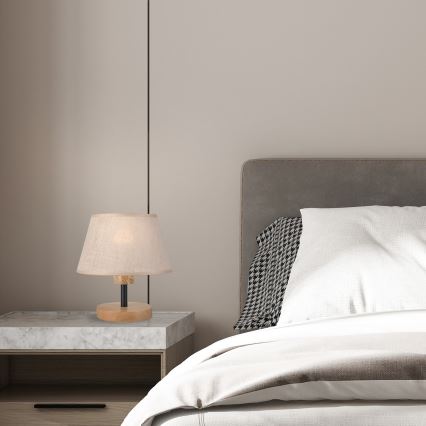 Brilagi - LED Candeeiro de mesa ANTHONY 1xE14/40W/230V carvalho/bege