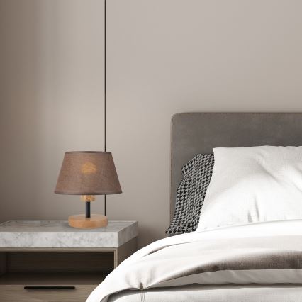 Brilagi - LED Candeeiro de mesa ANTHONY 1xE14/40W/230V carvalho/castanho