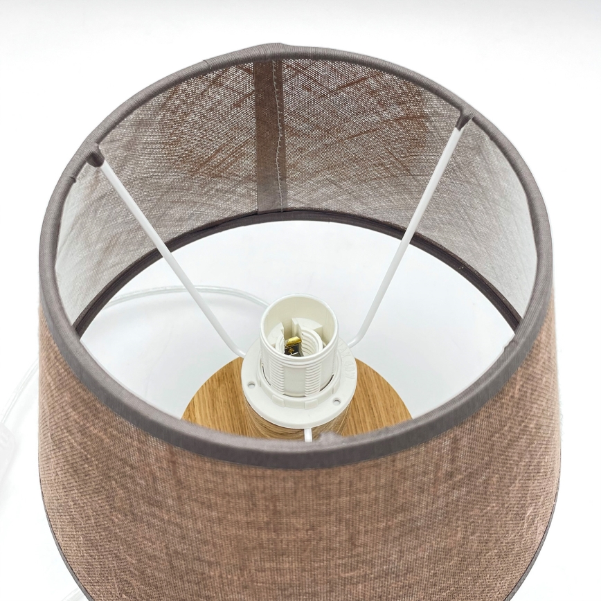 Brilagi - LED Candeeiro de mesa ANTHONY 1xE27/60W/230V carvalho/castanho