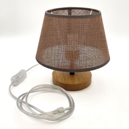 Brilagi - LED Candeeiro de mesa ANTHONY 1xE27/60W/230V carvalho/castanho