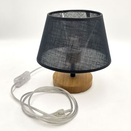 Brilagi - LED Candeeiro de mesa ANTHONY 1xE27/60W/230V carvalho/preto