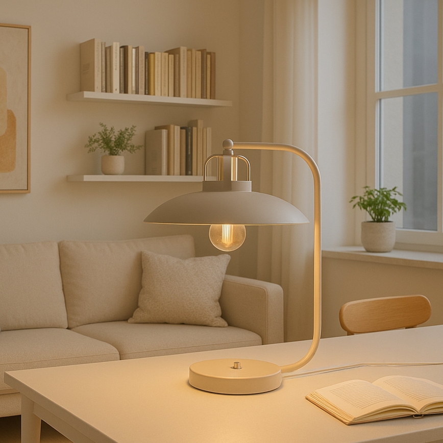 Brilagi - LED Candeeiro de mesa FLAMENGO 1xE27/60W/230V bege