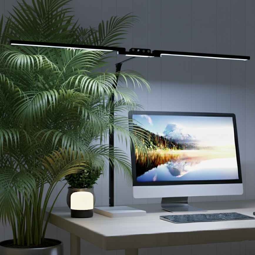 Brilagi - Lâmpada de mesa tátil regulável VARIO LED/24W/230V 3000-6500K CRI 92 preta