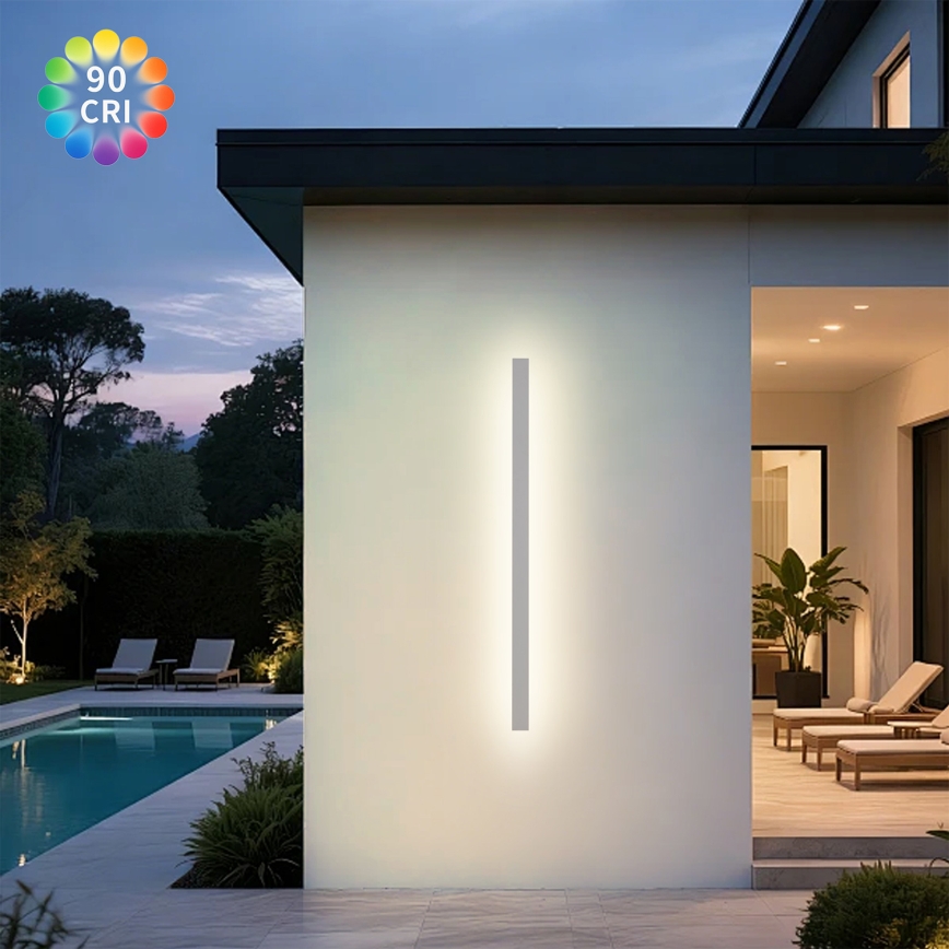 Brilagi - Aplique de parede exterior LINEAR LED/32W/230V 3000K IP65 140 cm branco IRC 90