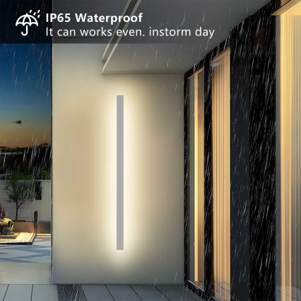 Brilagi - Aplique de parede exterior LINEAR LED/32W/230V 3000K IP65 140 cm branco IRC 90