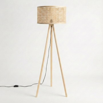 Brilagi - LED Candeeiro de pé CERIA 1xE27/60W/230V Ø 40 cm bege