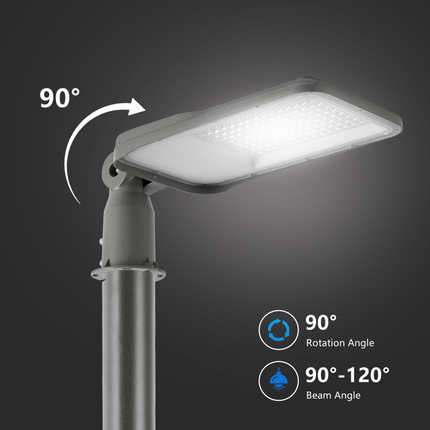 Brilagi - Luminária LED de rua para exterior com junta articulada URBANLIGHT LED/100W/230V cinzenta IP65