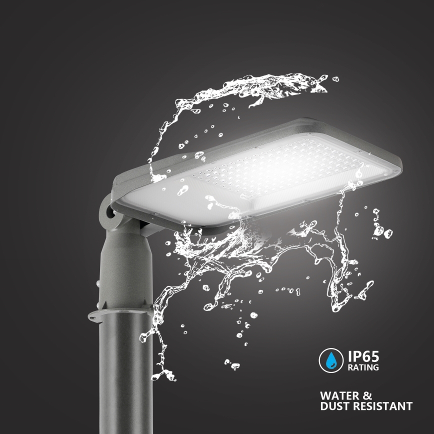 Brilagi - Luminária LED de rua para exterior com junta articulada URBANLIGHT LED/100W/230V cinzenta IP65