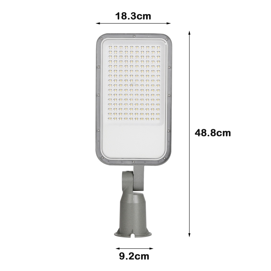 Brilagi - Luminária LED de rua para exterior com junta articulada URBANLIGHT LED/100W/230V cinzenta IP65