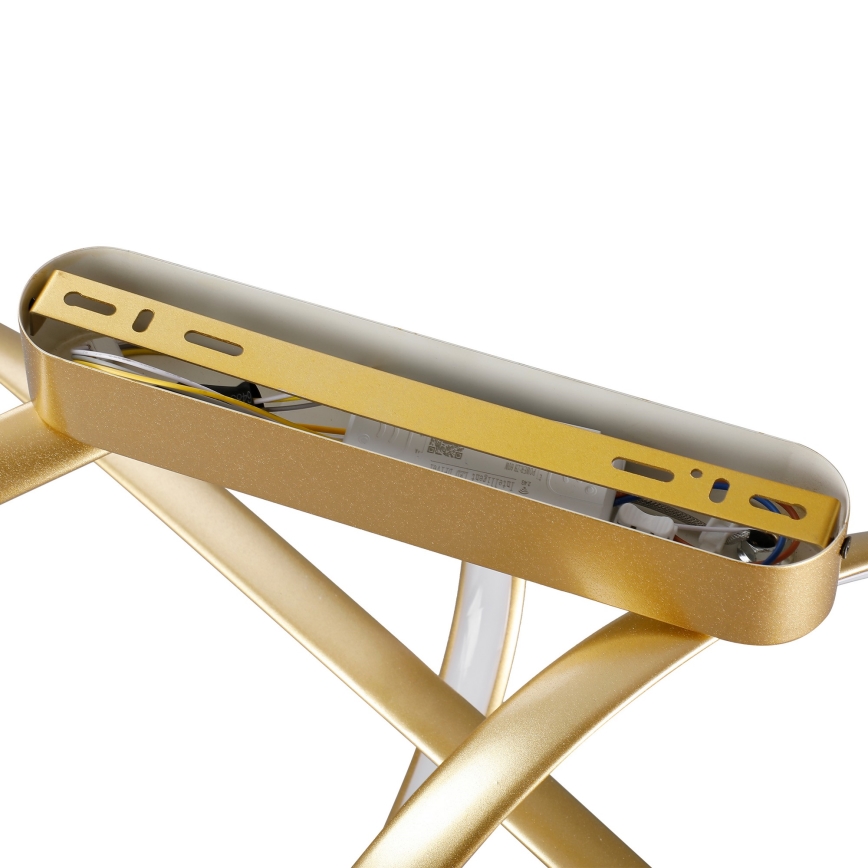 Brilagi - Candeeiro de teto LED dimerizável de montagem superficial TWISTER LED/60W/230V 3000-6000K dourado + controlo remoto