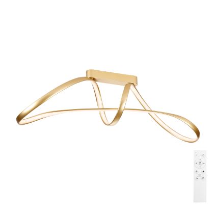 Brilagi - Candeeiro de teto LED dimerizável de montagem superficial TWISTER LED/60W/230V 3000-6000K dourado + controlo remoto