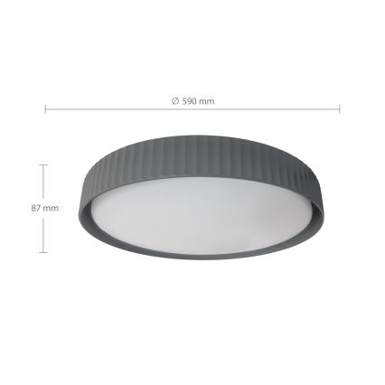 Brilagi - Plafon LED dimerizável LUCIA LED/60W/230V 3000-6500K, diâmetro 59 cm, cinzento + controlo remoto
