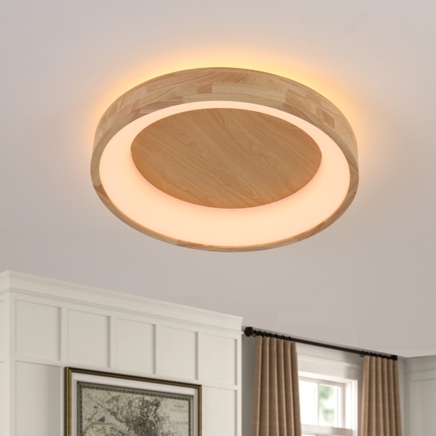 Brilagi - Candeeiro de teto LED FALCON WOOD LED/40W/230V 3000/4000/6000K, diâmetro 60 cm, acabamento em madeira