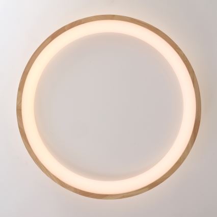 Brilagi - Luminária de Teto LED FALCON WOOD LED/60W/230V 3000/4000/6000K, diâmetro 80 cm, acabamento em madeira